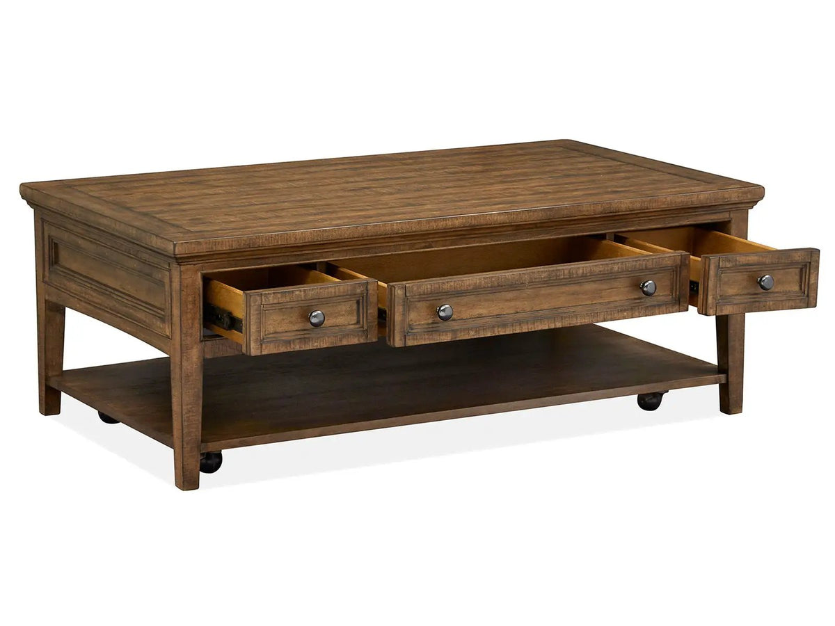 Bay Creek Rectangular End Table | Classic Styling | 26 Inch Width | Stunning Hardware