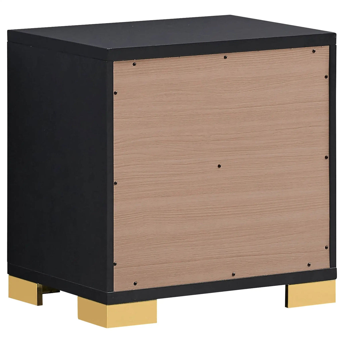 Marceline 2-drawer Nightstand | 21.75 x 16.25 x 22.25 in | Engineered Wood & Metal | Black