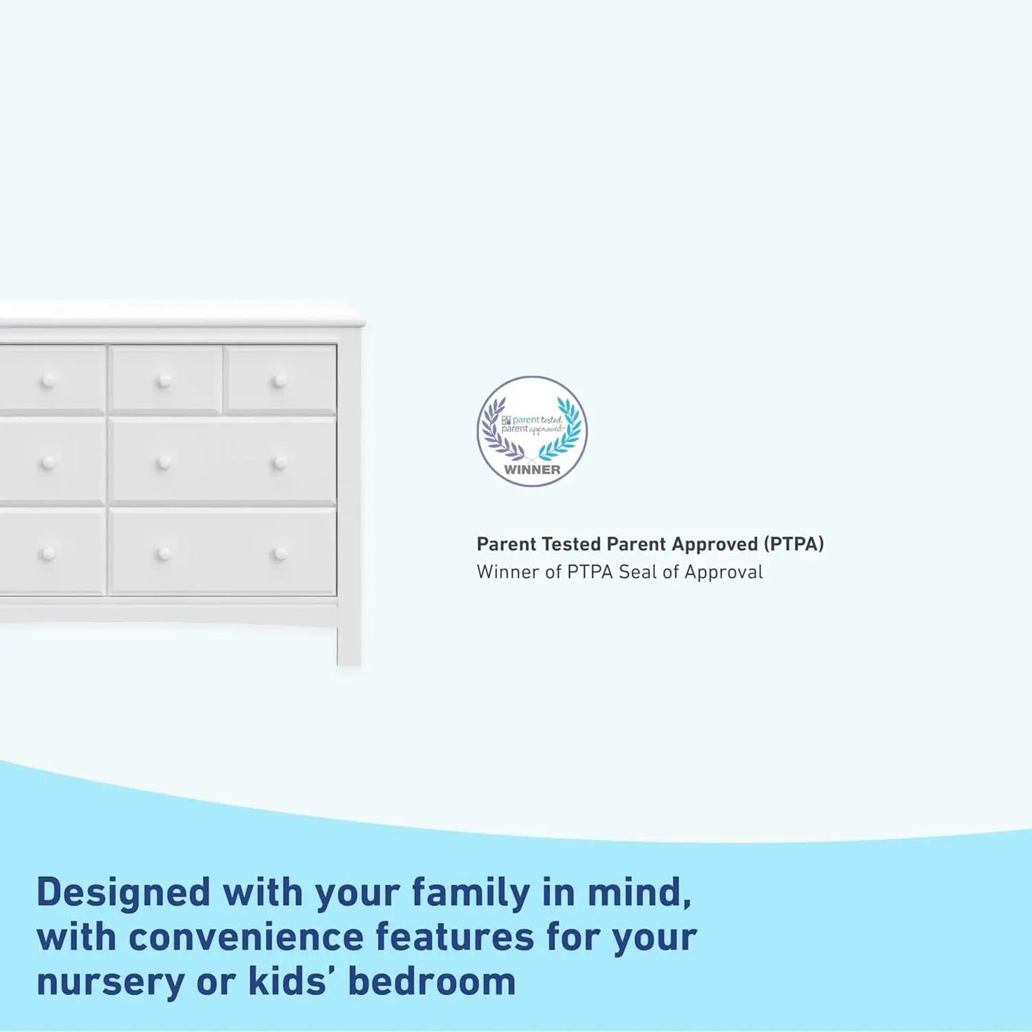 White Six Drawer Dresser For Nursery Organization Solutions from PriceLows™