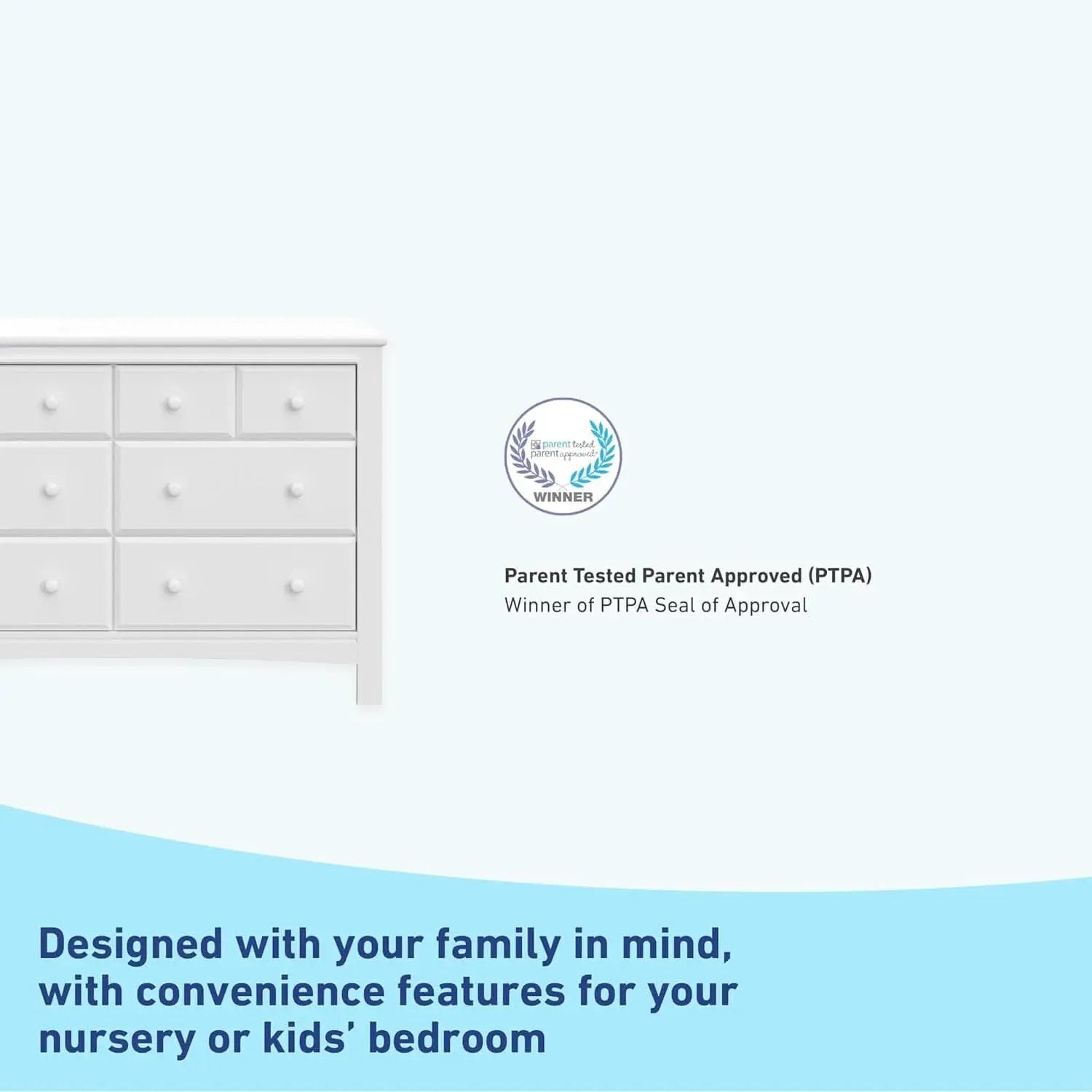 White Six Drawer Dresser For Nursery Organization Solutions from PriceLows™