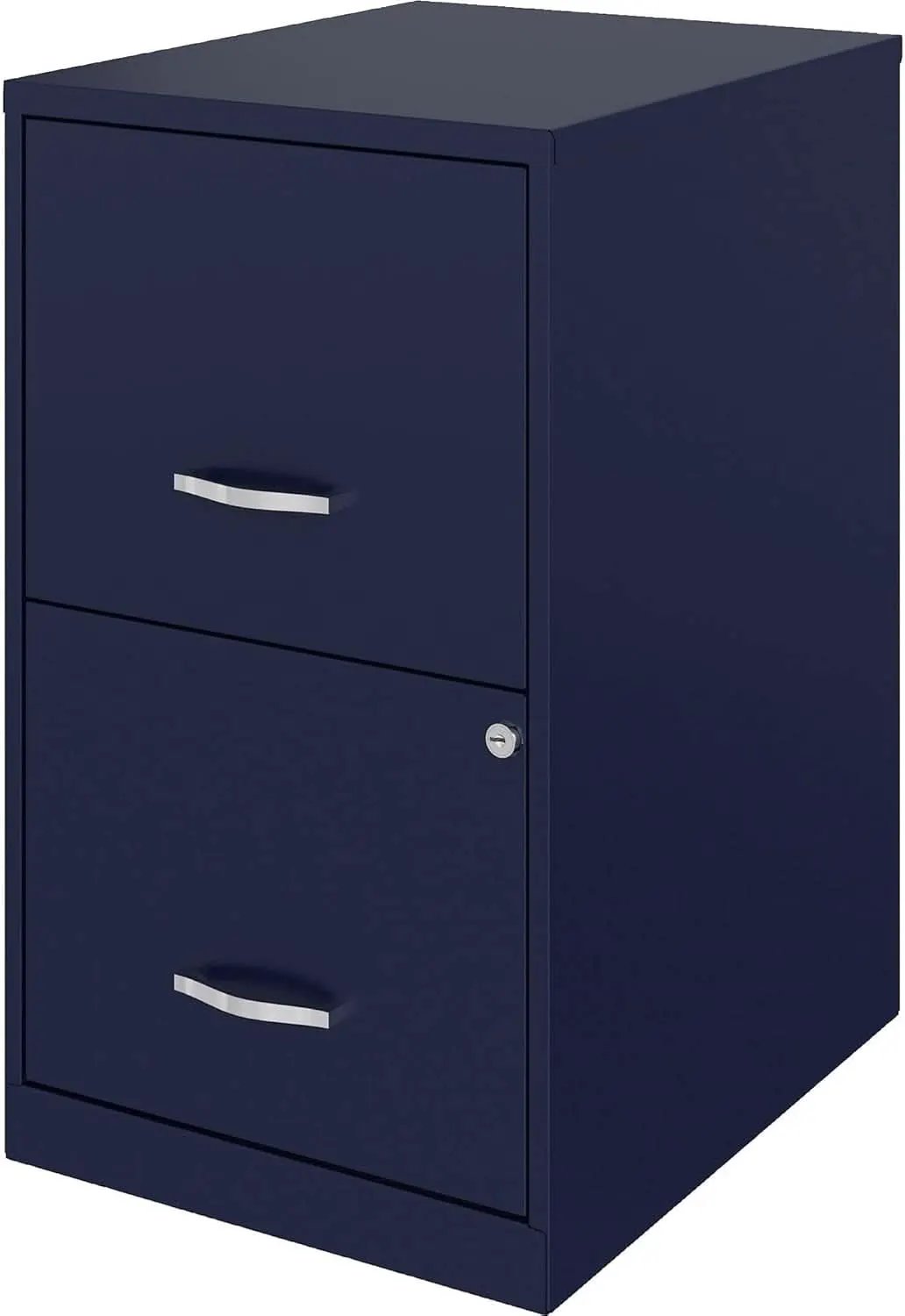 Navy Two Drawer File Cabinet With Smooth Glide Drawers, 14.2 By 18 By 24.5 Inches from PriceLows™
