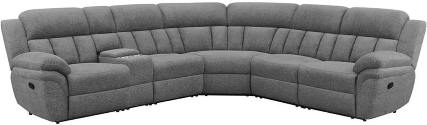 Bahrain 6 Piece Charcoal Motion Sectional Sofa Living Room from PriceLows™