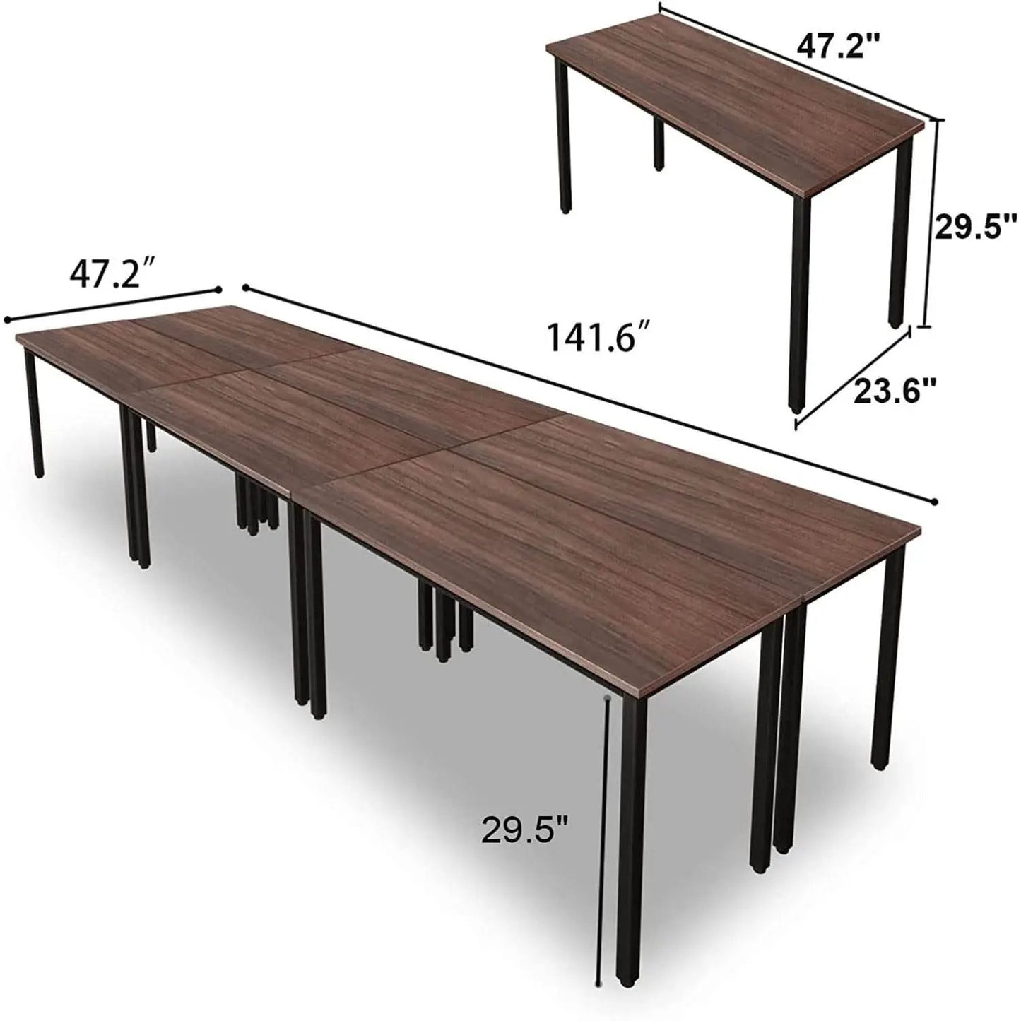 Durable Walnut Brown Conference Table For 14 Seats from PriceLows™