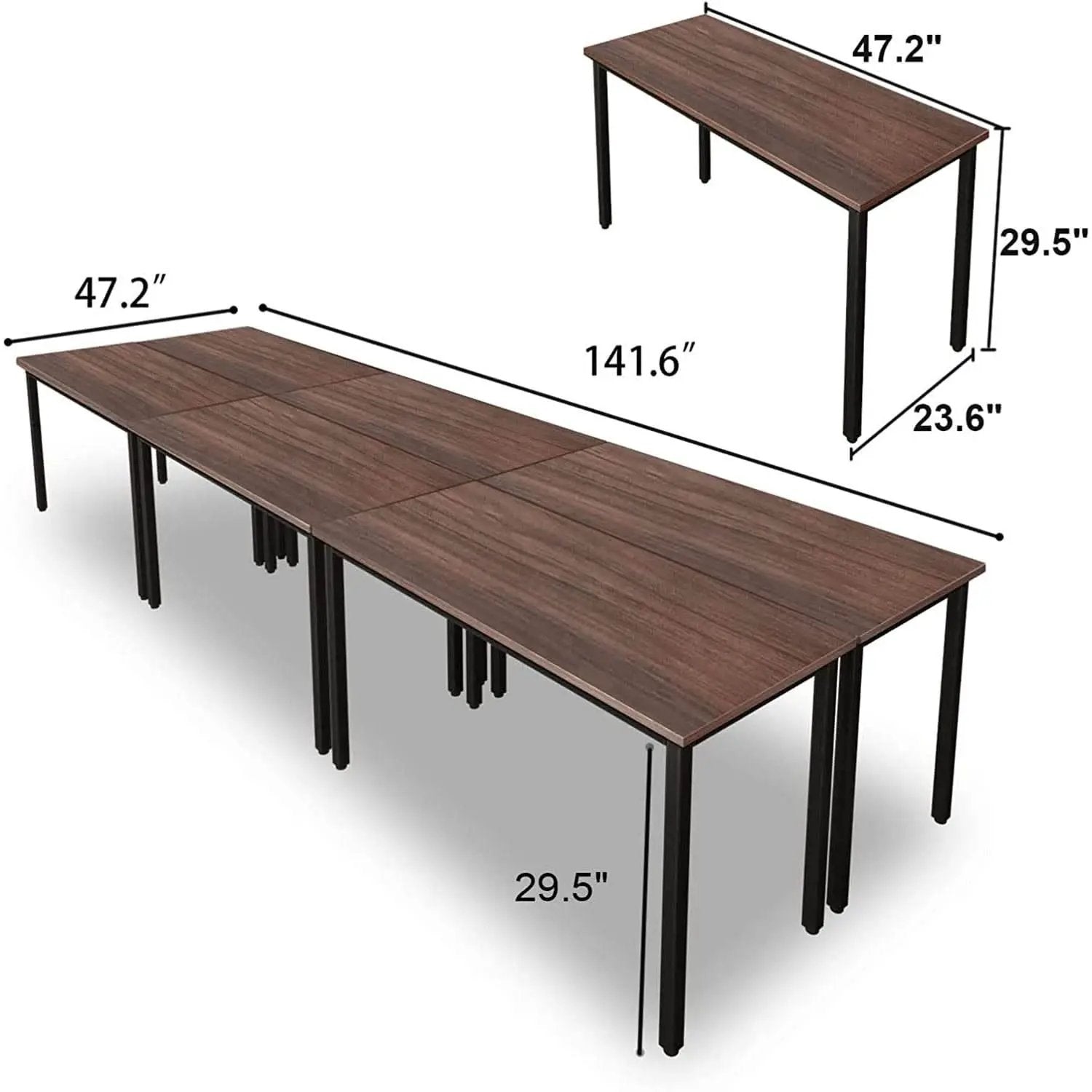 Durable Walnut Brown Conference Table For 14 Seats from PriceLows™