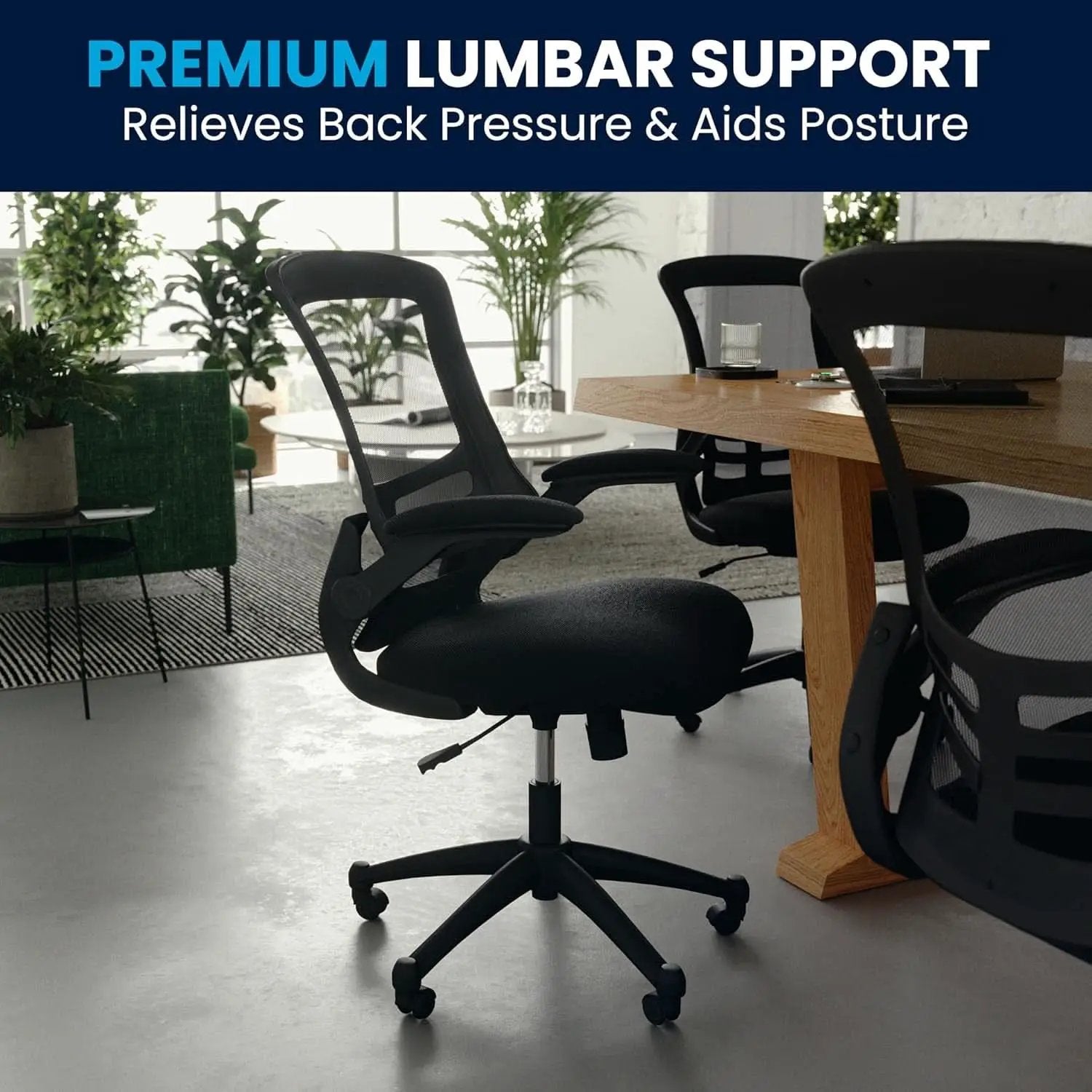 Mid Back Ergonomic Office Chair With Adjustable Height from PriceLows™