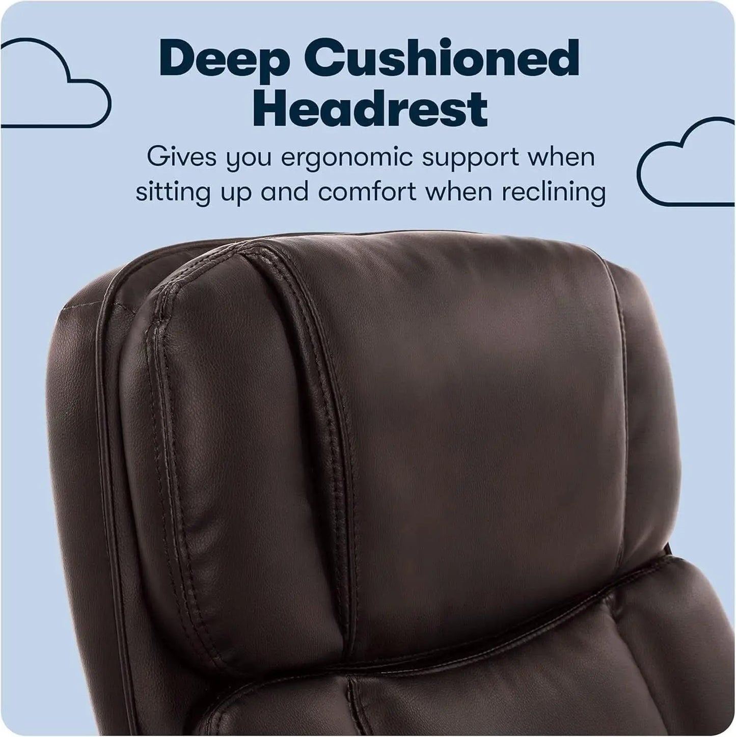 Fairbanks Big And Tall High Back Executive Office Chair With Layered Pillows from PriceLows™