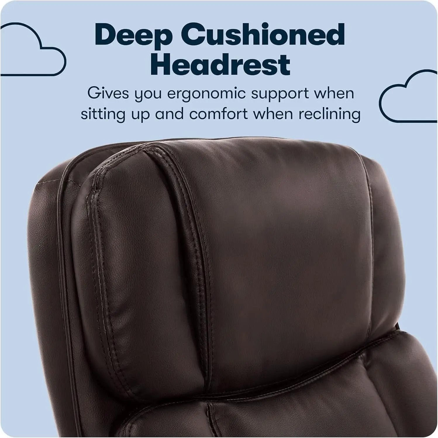 Fairbanks Big And Tall High Back Executive Office Chair With Layered Pillows from PriceLows™