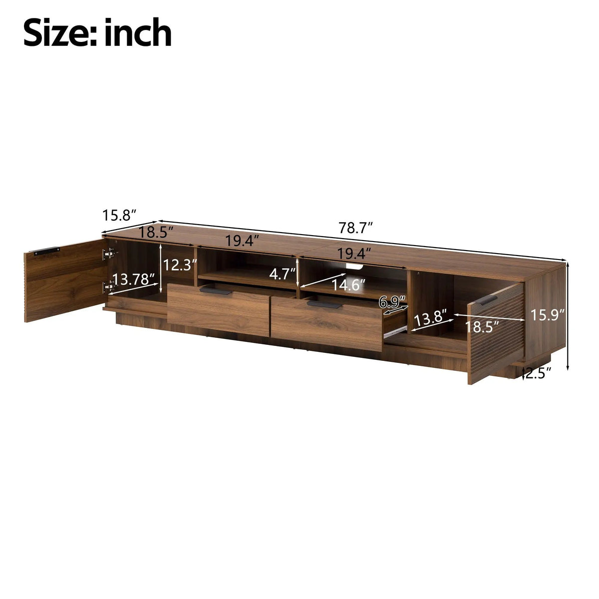 TV Stand | Deep Drawers | Cable Management | Soft Close