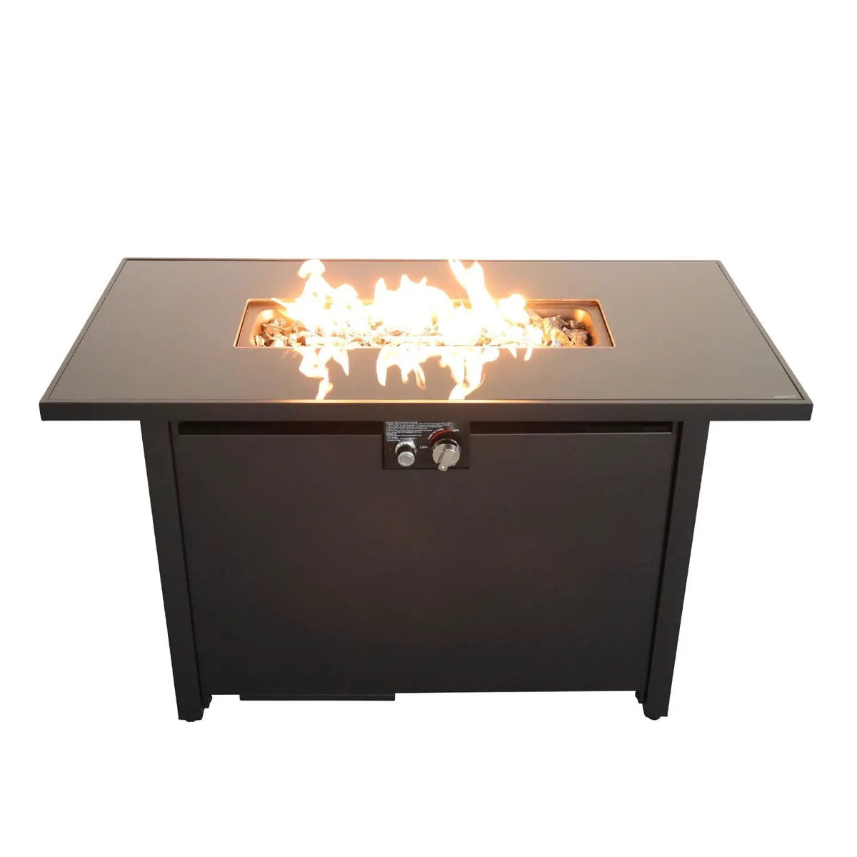 Black Fire Pit Table | 50000 BTU | Steel Construction | Propane Or Natural Gas
