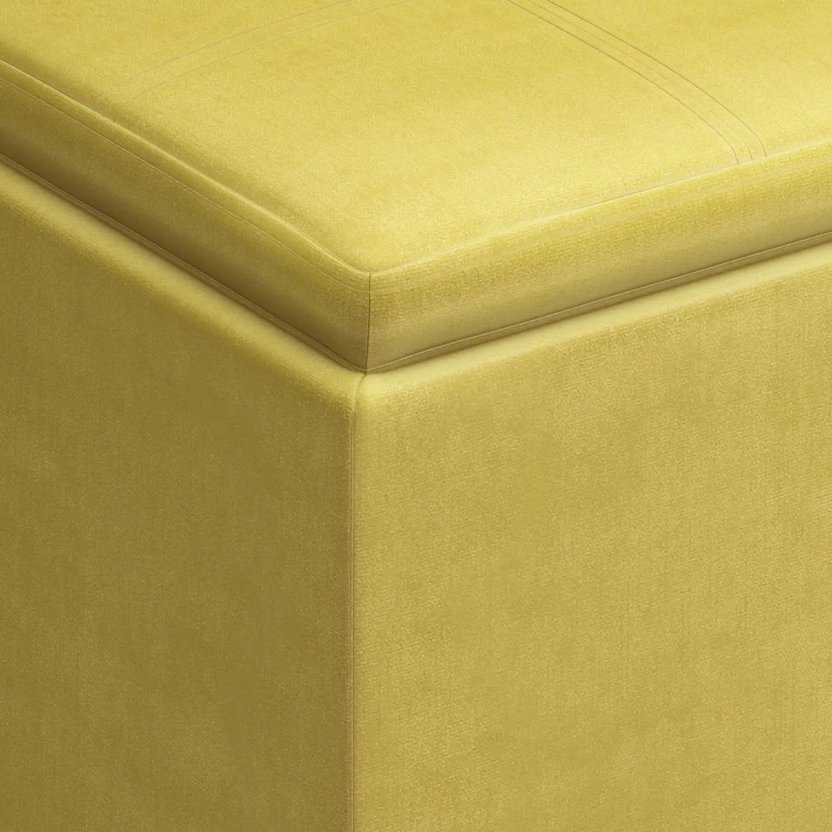 Rockwood Upholstered Cube Ottoman | Flip Over Serving Tray | Large Interior Storage | 16.9 Inch Cube