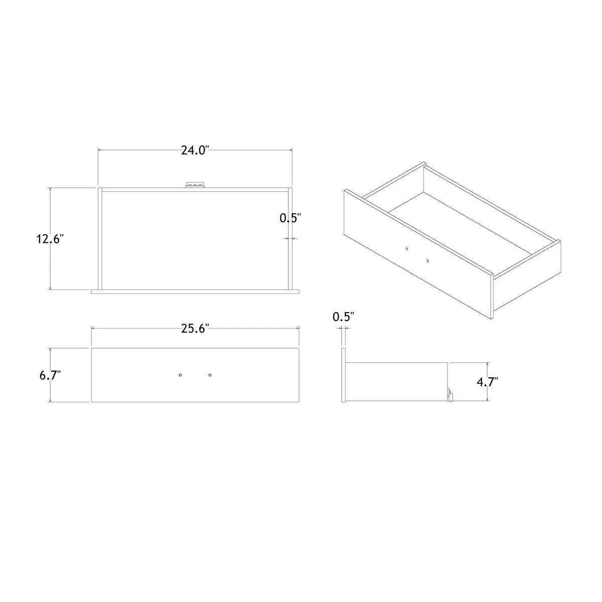 Charlston Dresser | LED Lighting | Six Spacious Drawers | Transitional Style