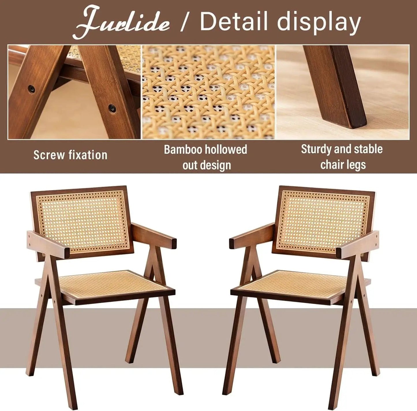 Brown Rattan Accent Chairs Set Of 2 For Indoor Outdoor Use from PriceLows™