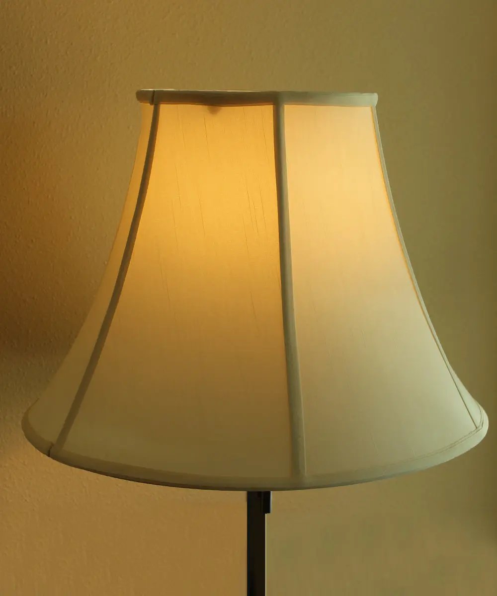 Lampshade | Eggshell Shantung Fabric Bell | 18W X 14H