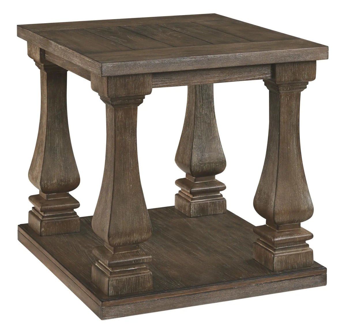 Johnelle Rectangular End Table | 23.75 x 26.88 x 24 in | Engineered Wood | Gray