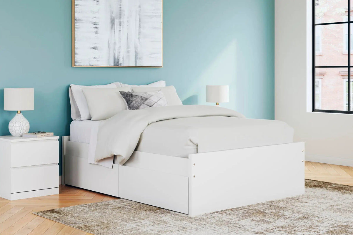 Platform Bed | Four Storage Drawers | Clean Minimal Design