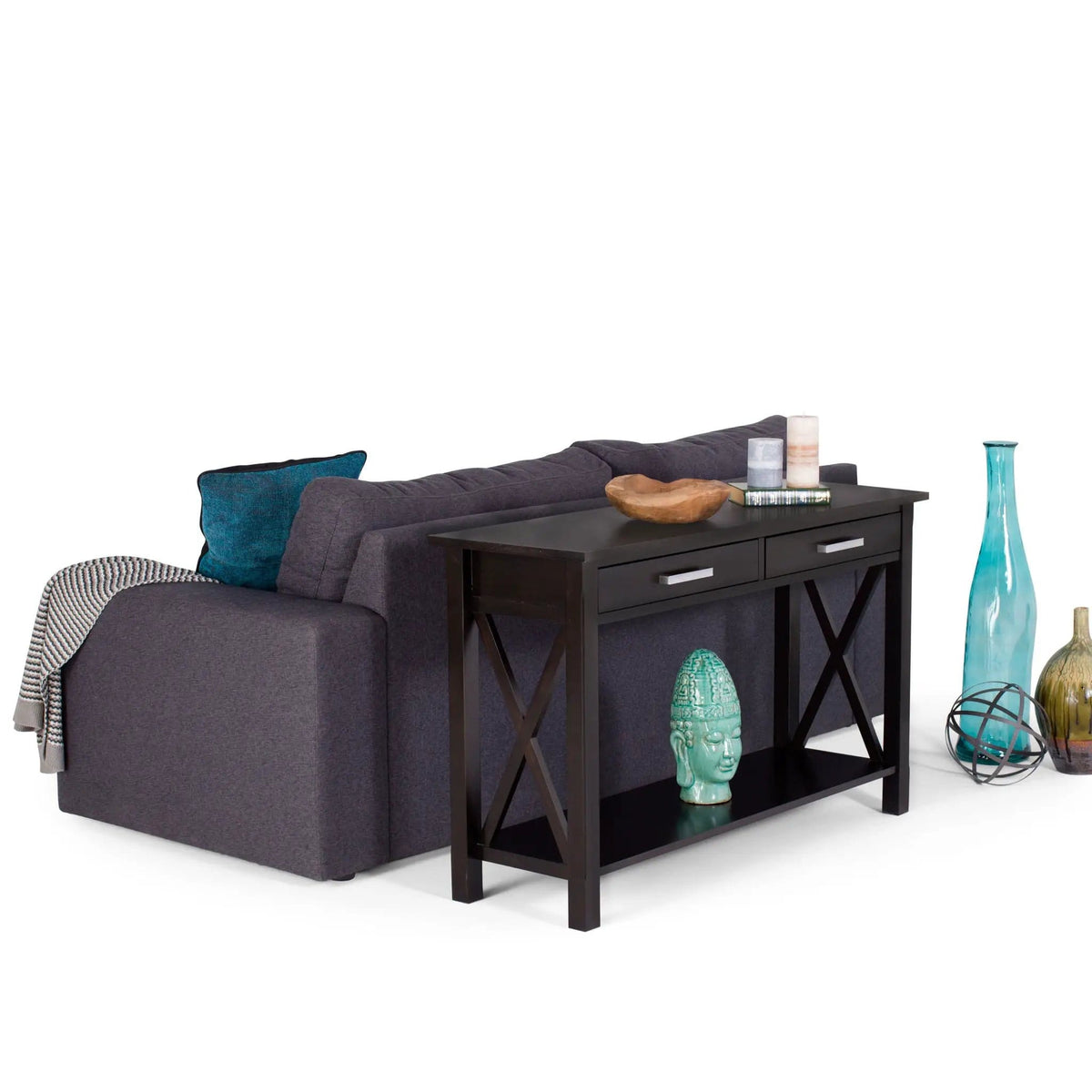 Kitchener Handcrafted Table | 6 Pieces | Solid Wood & Metal | Living Room