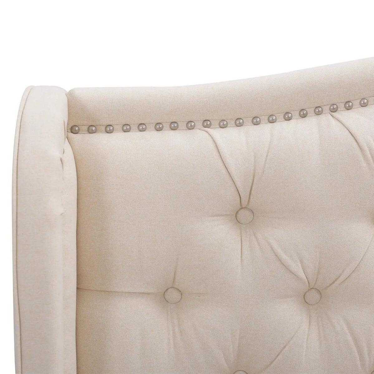 Marcella Upholstered Shelter Headboard Bed | 5 Pieces | Fabric & Iron | Bedroom