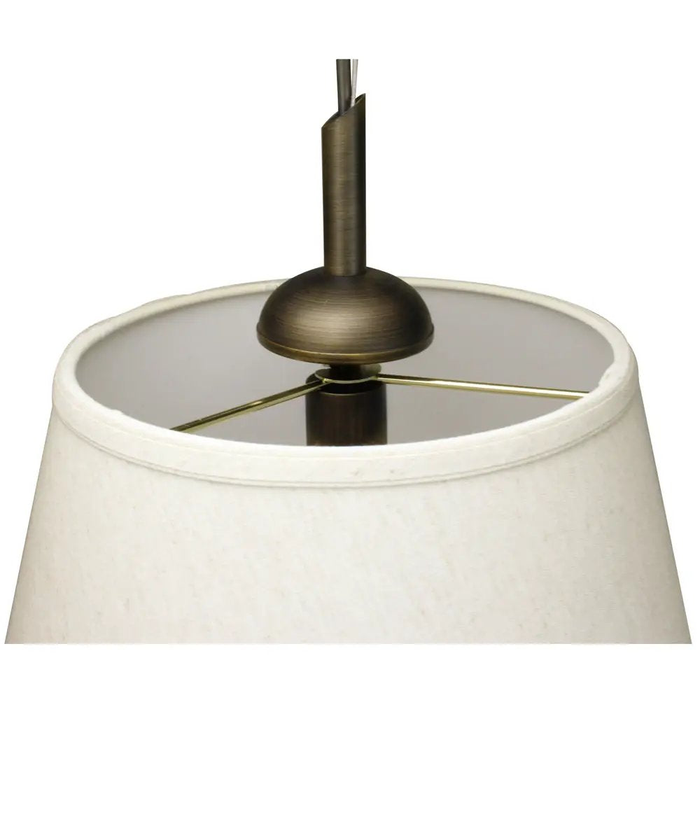 Cafe Pendant Light | 16 Inch Wide | Textured Oatmeal Shade | Empire Style