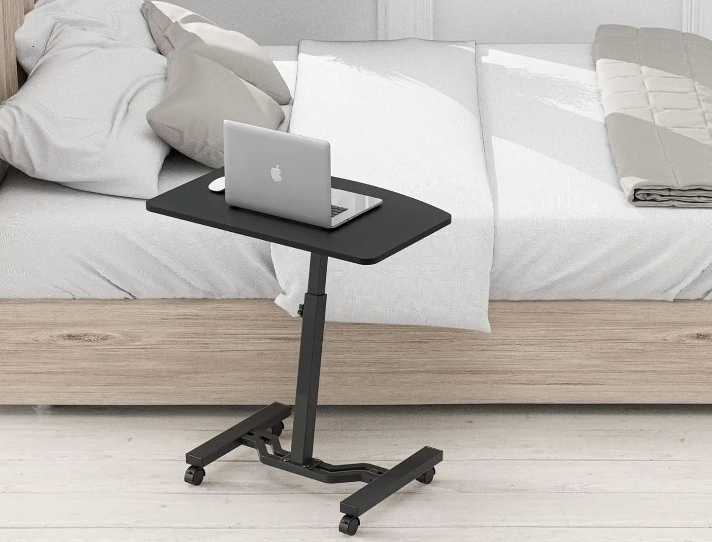 Height Adjustable Mobile Laptop Cart 28 To 33 Inches Black from PriceLows™