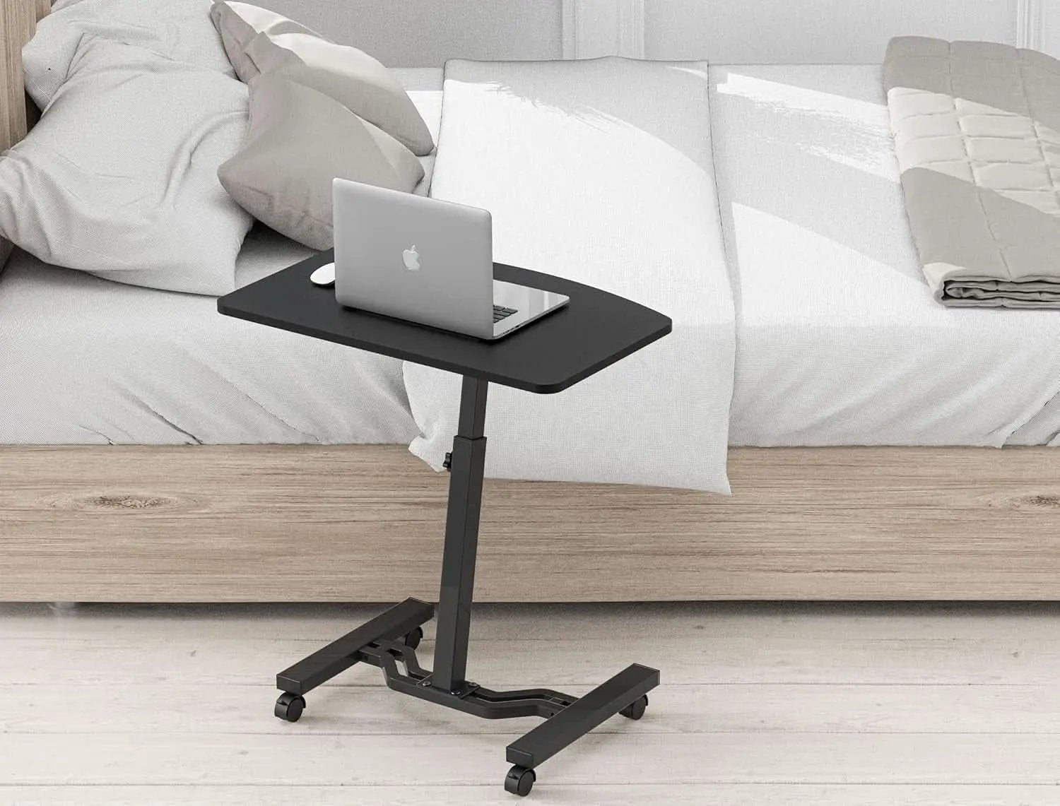 Height Adjustable Mobile Laptop Cart 28 To 33 Inches Black from PriceLows™