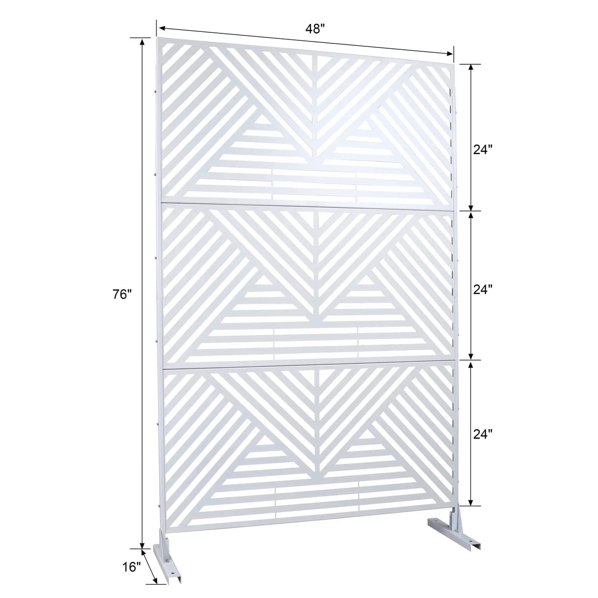 Freestanding Metal Privacy Screen | Outdoor | Indoor Decor Divider