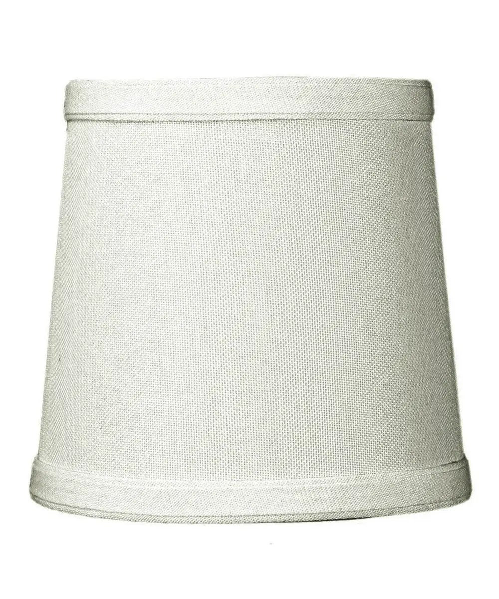 Clip On Drum Lamp Shades | 6 By 5 Inch | Light Oatmeal Linen | Set Of 6