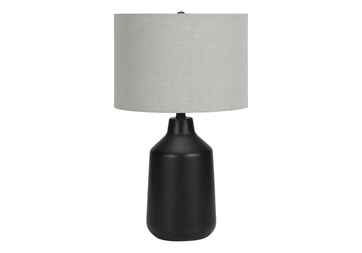 Concrete Table Lamp | Vintage Contemporary Design | 24 Inch Height | 3-Way Rotary Switch
