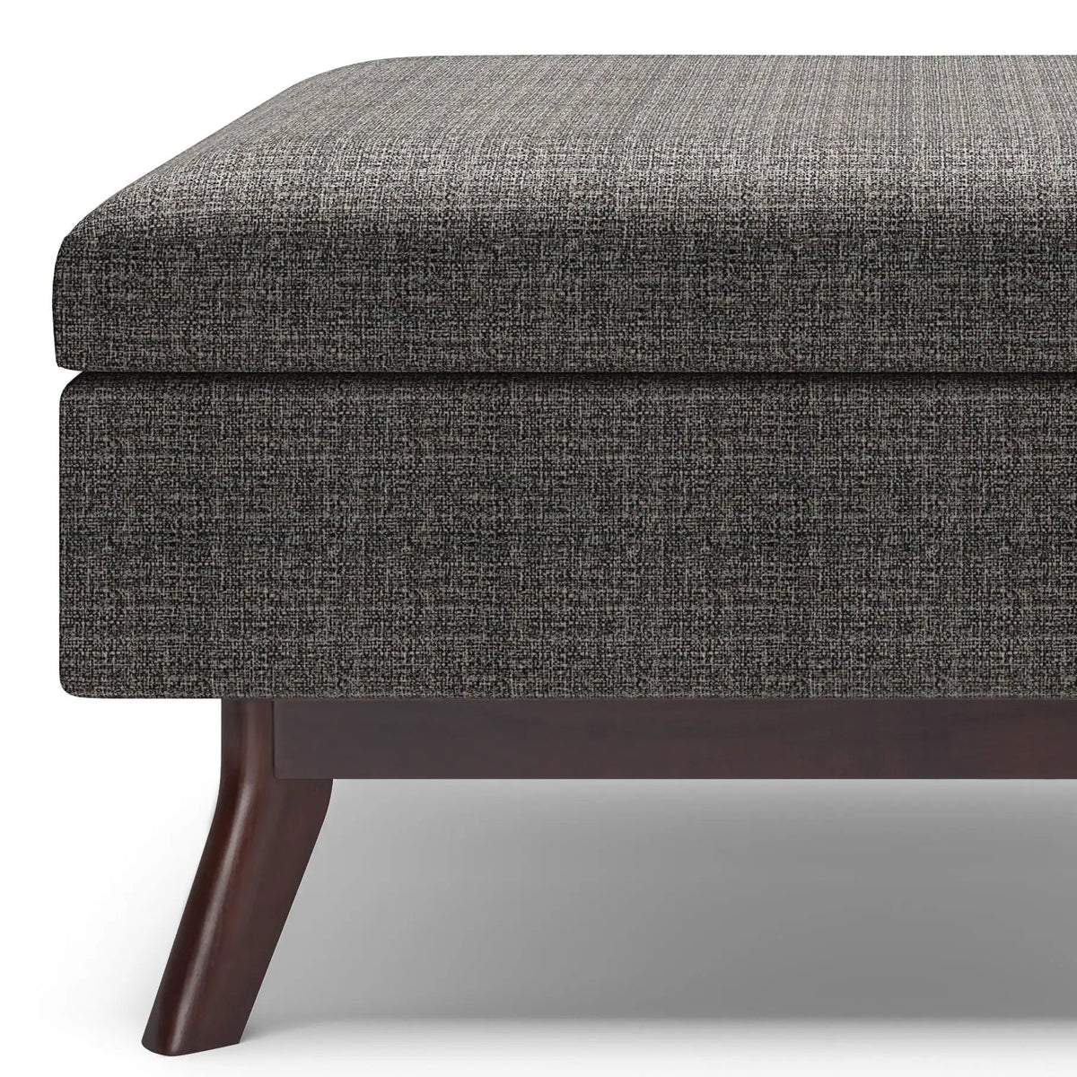 Storage Ottoman | Rectangular Design | Solid Wood Frame | Lift Top