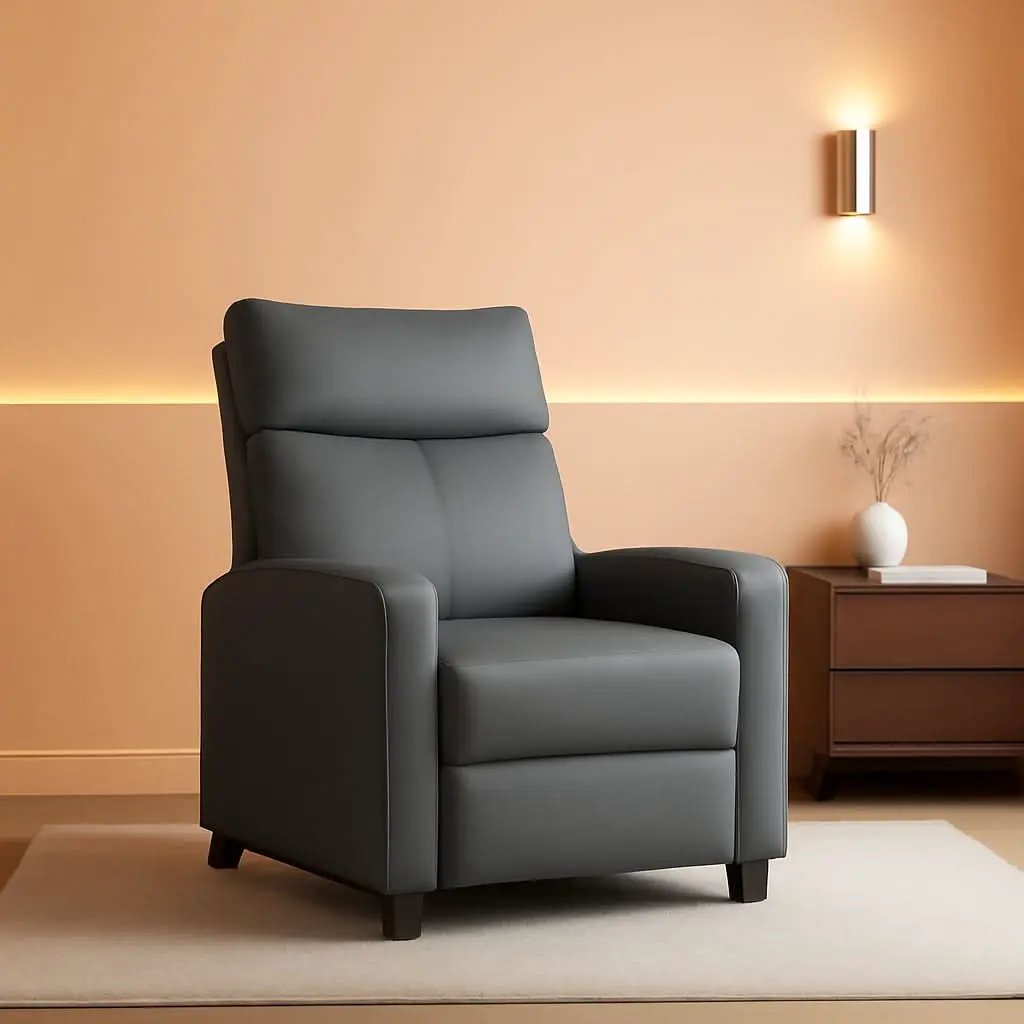 Grey Recliner Chairs Set Of 2 For Living Room Comfort from PriceLows™