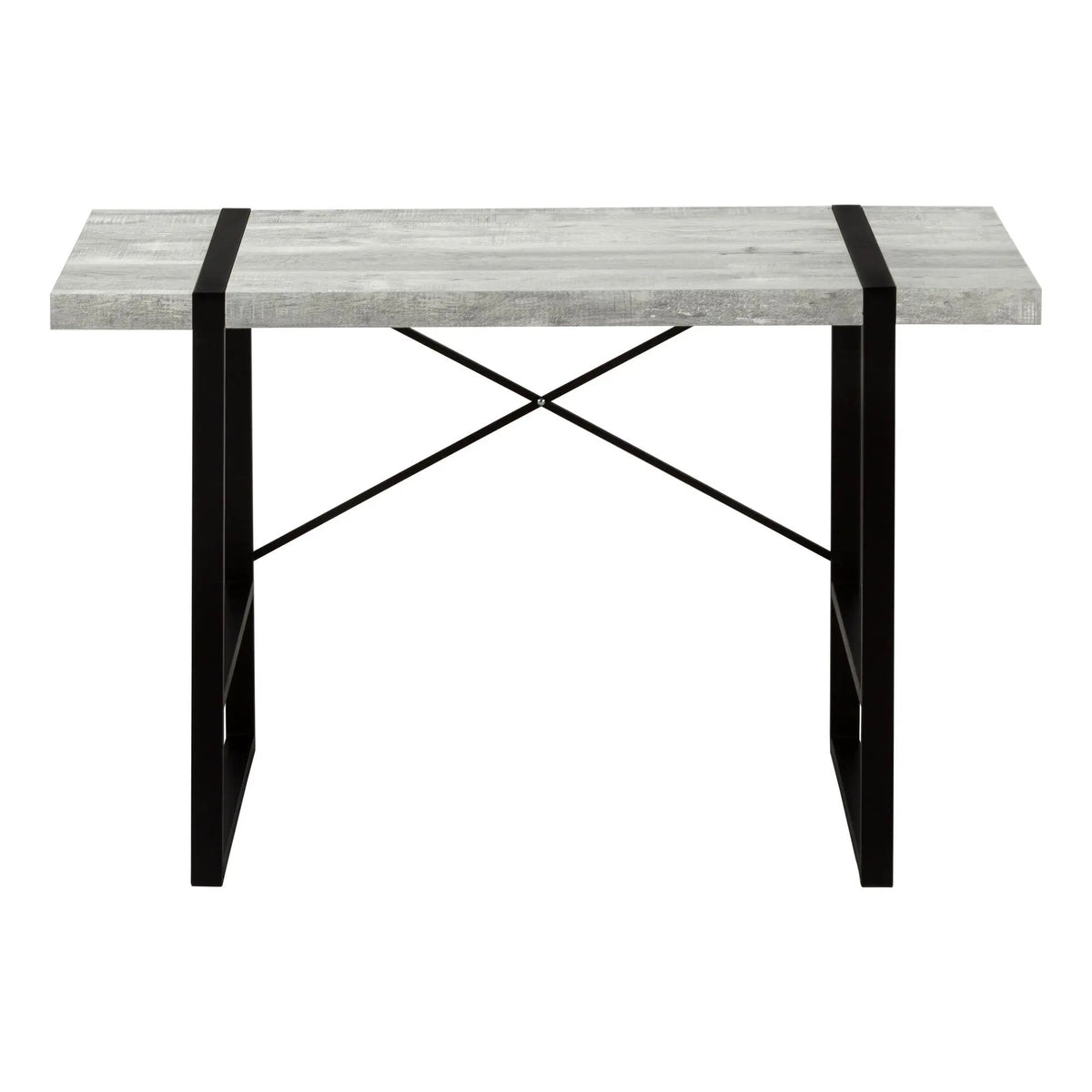 Industrial Computer Desk | 49 Inch Width | Robust Metal Legs | X-Shaped Support Bar
