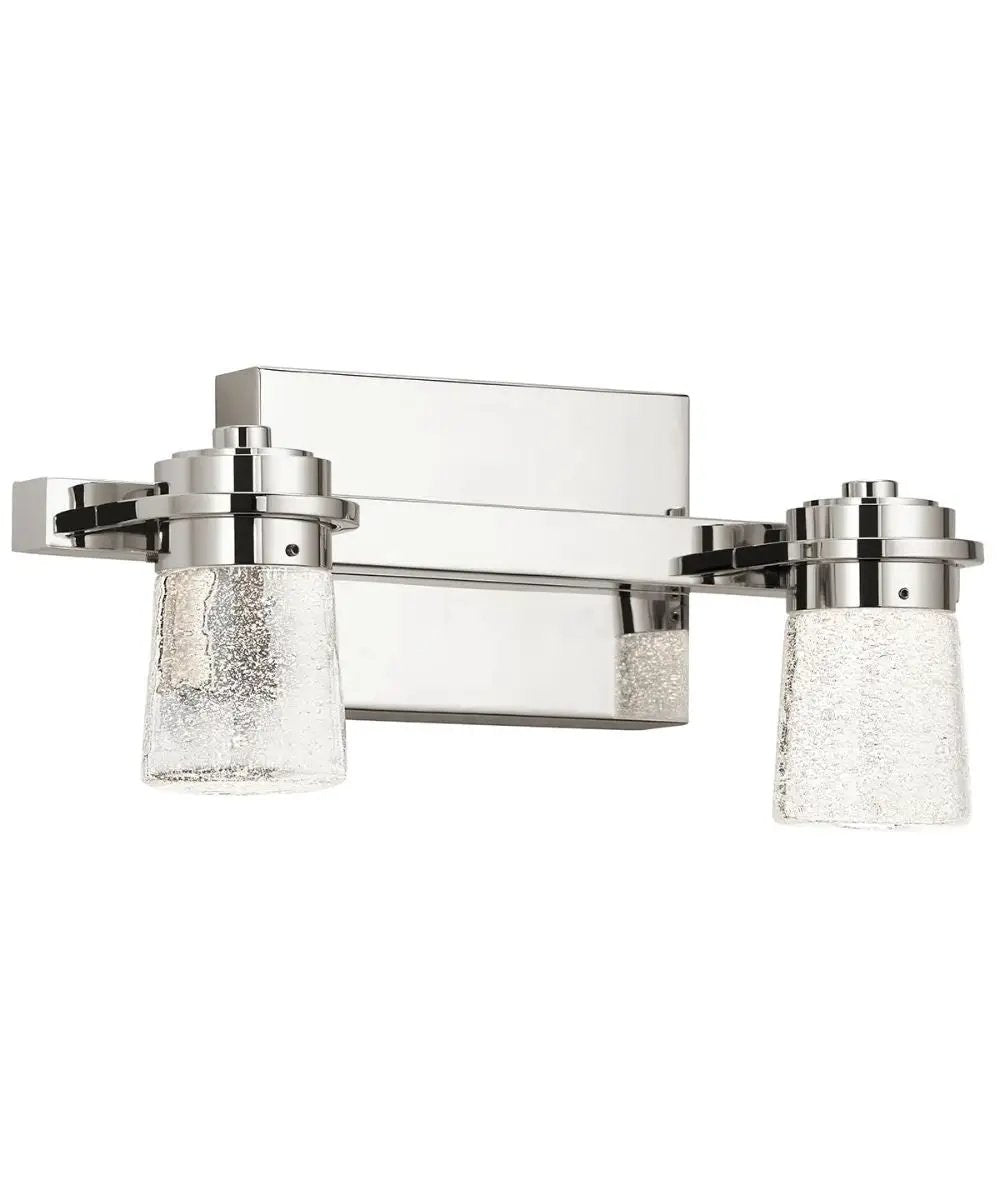 Vanity Light | 2 Light LED | 15 Inch Wide | Polished Nickel