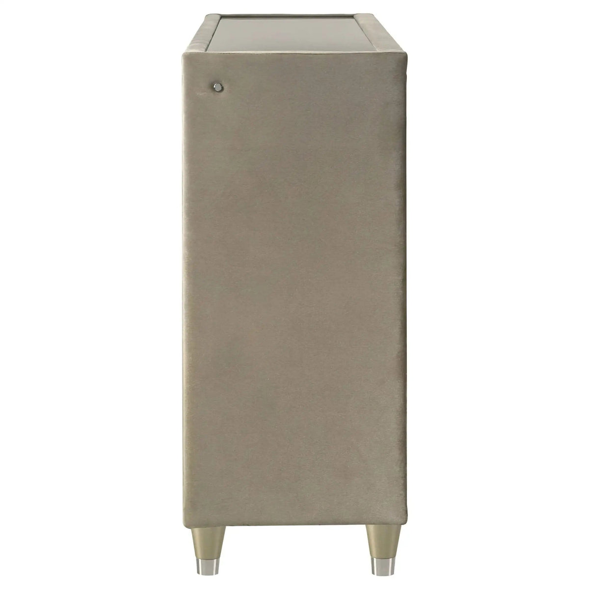 Lorient 8-drawer LED Bedroom Dresser Cabinet Ivory and Camel | 60.5 x 16 x 38.25 in | Rubberwood & Velvet | Bedroom