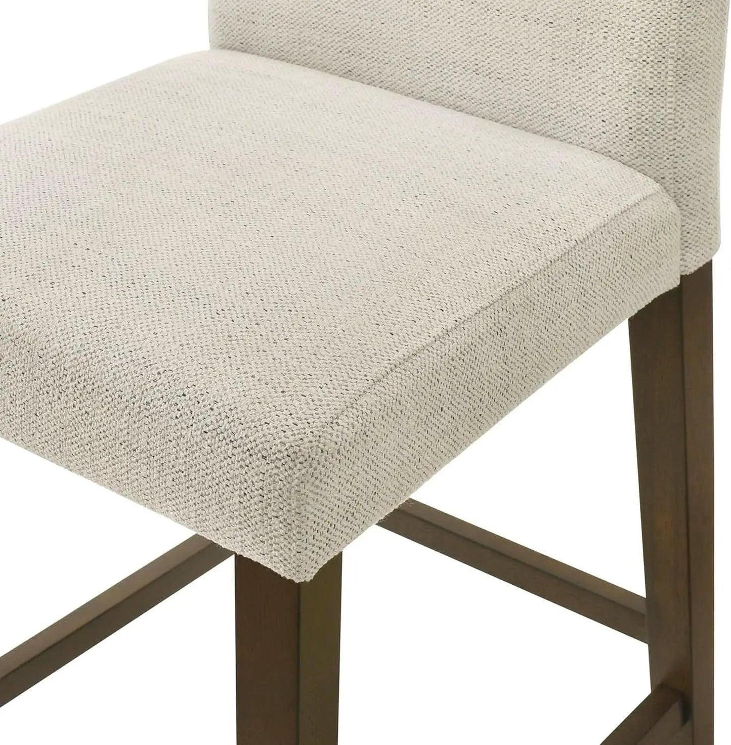 Ivory Upholstered Counter Height Bar Stools Set of Three from PriceLows™