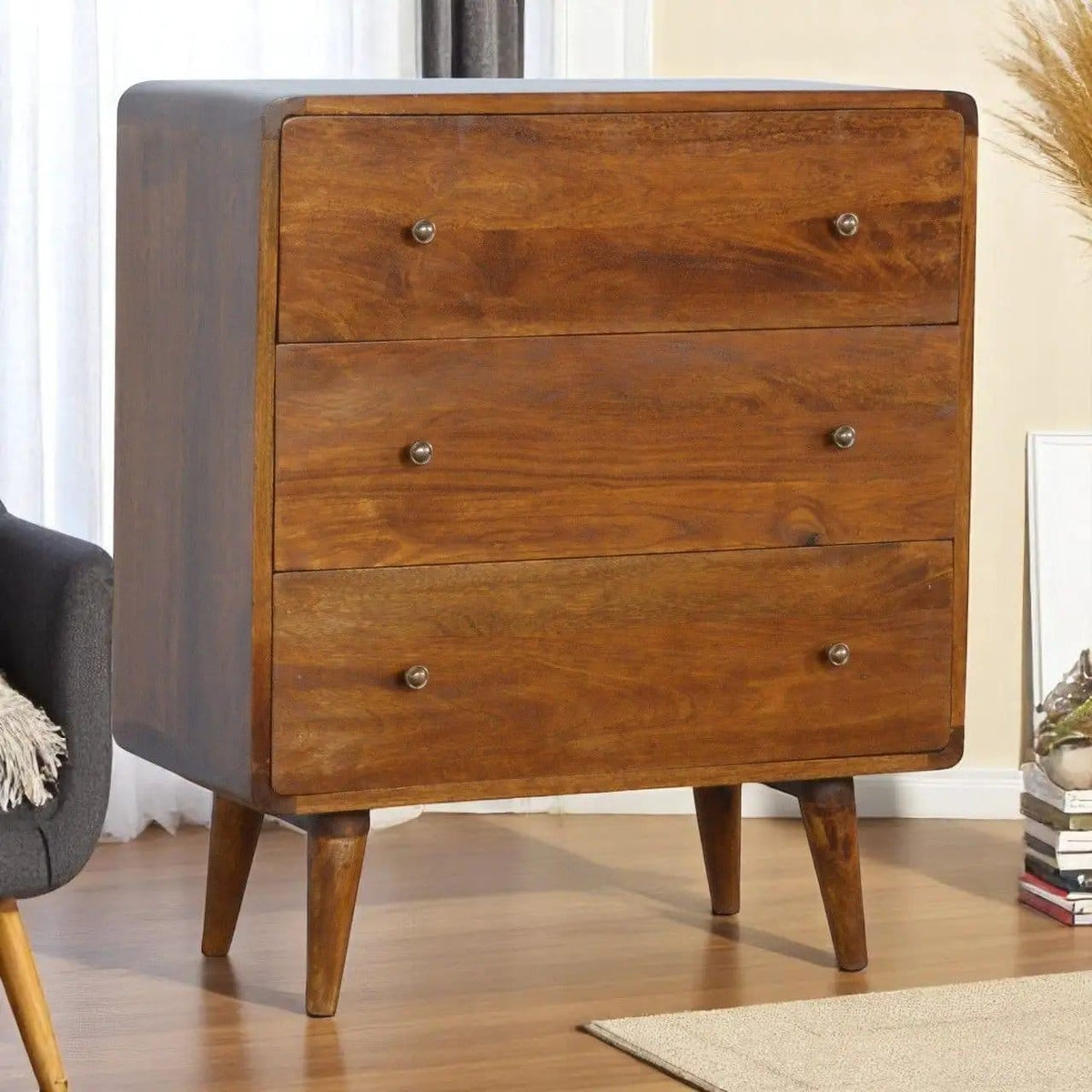 Curved Chest | 2 Pieces | Mango Wood | Living Room