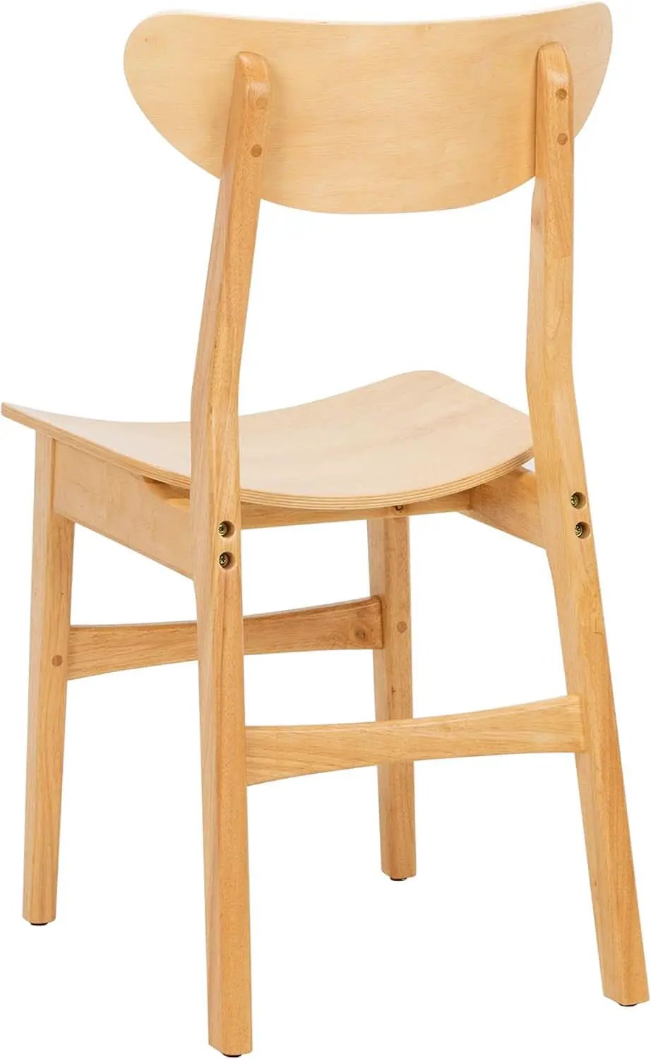 Dining Chairs Set Natural Wood Mid Century Retro 2 Chairs from PriceLows™