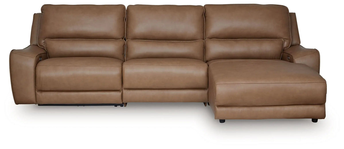 DeepWakes Power Reclining Sectional | Chaise Included | Ultra-Stylish Design | 130 Inch Length