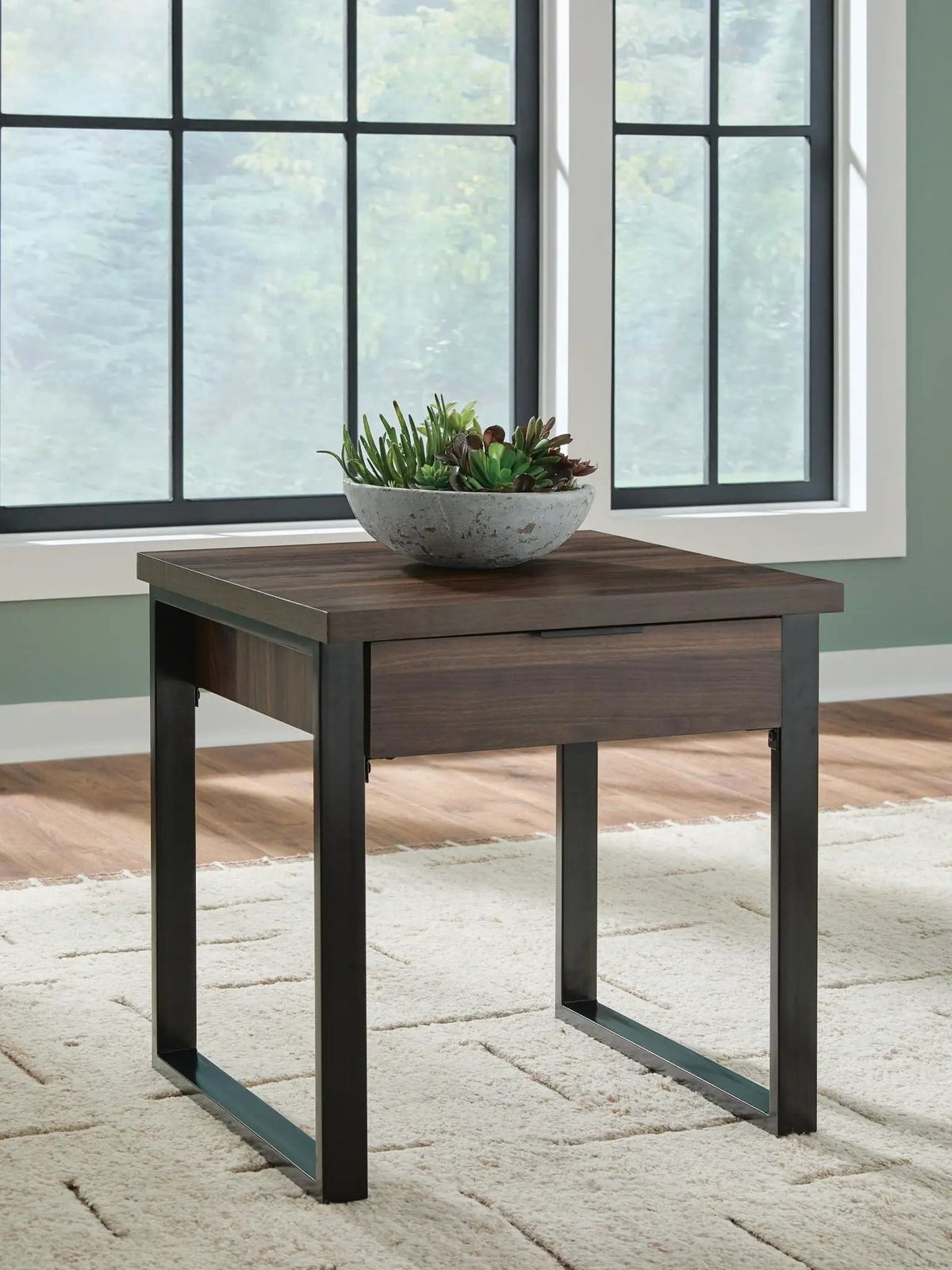 Wickman Falls Rectangular Table | 2 Pieces | Metal & Wood | Home