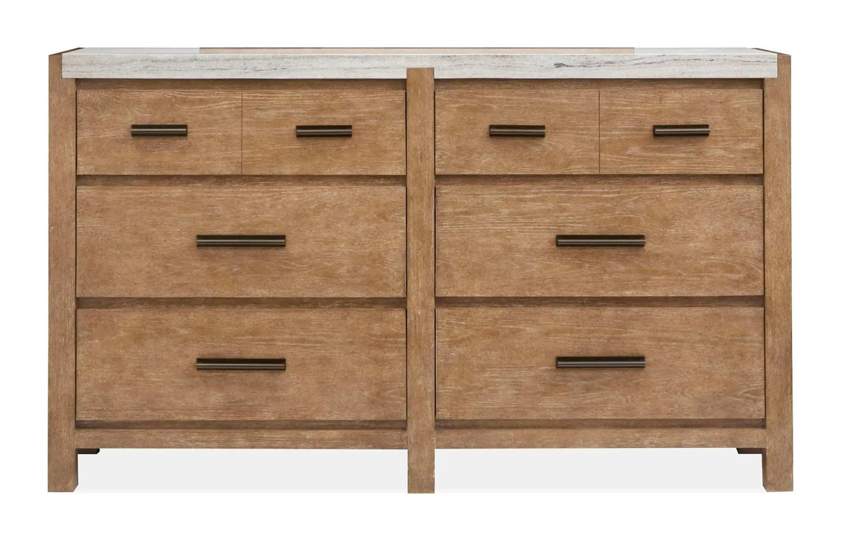 Plum Creek Drawer Dresser | 68 Inch Width | Seasonless Style | Tranquil Elegance