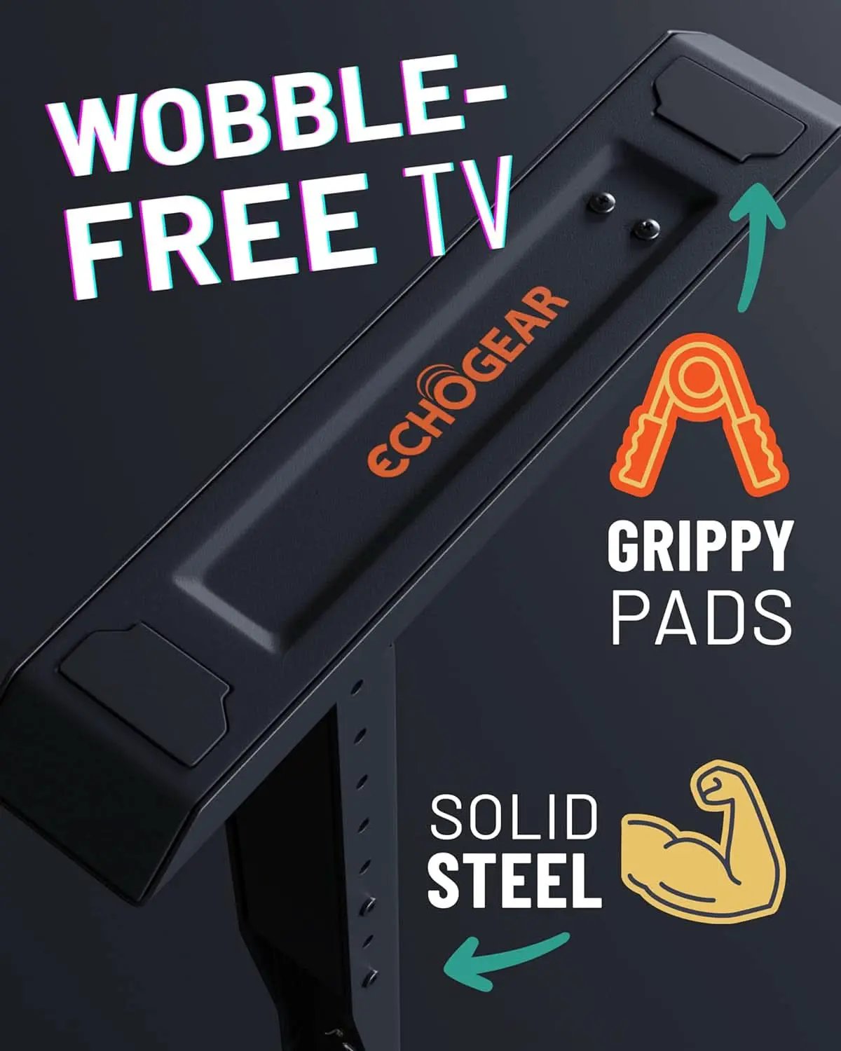 Universal Height Adjustable TV Stand For 49 To 77 Inch TVs from PriceLows™