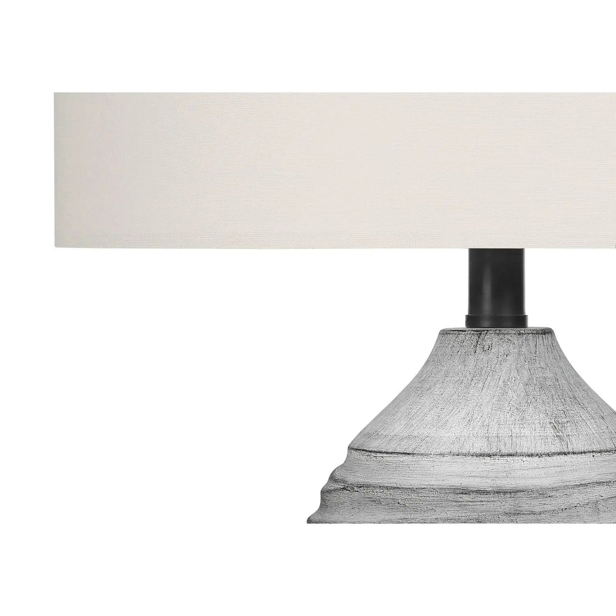 Lighting, Table Lamp Modern - | 15 x 15 x 27 in | Linen | Gray