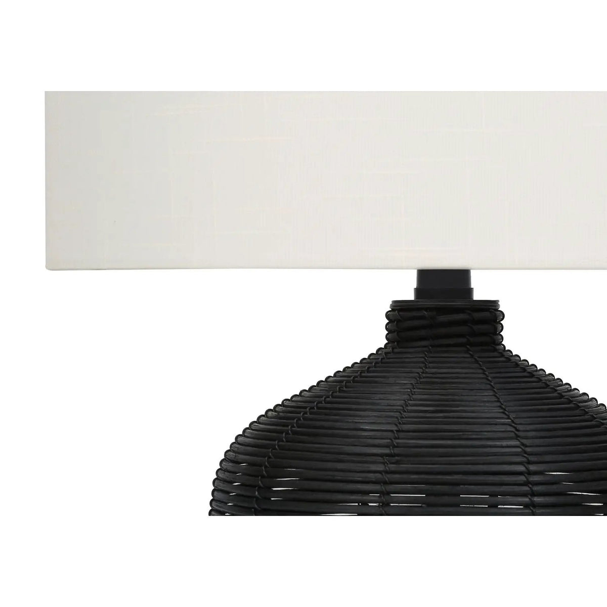 Rattan Table Lamp | Textured Rattan Base | 22.5 Inch Height | 3-Way Dimmable Lighting