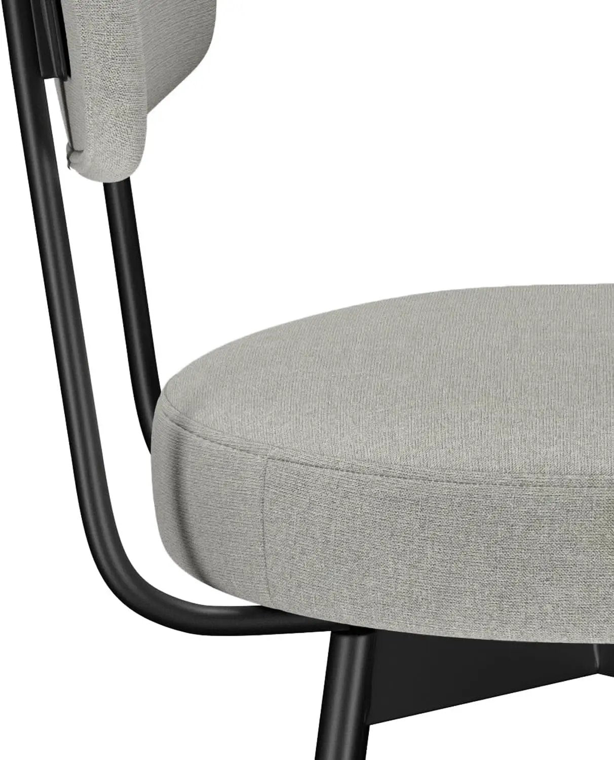 Giselle Swivel Bar Stools Set 2 29 Inch Upholstered Light Grey from PriceLows™