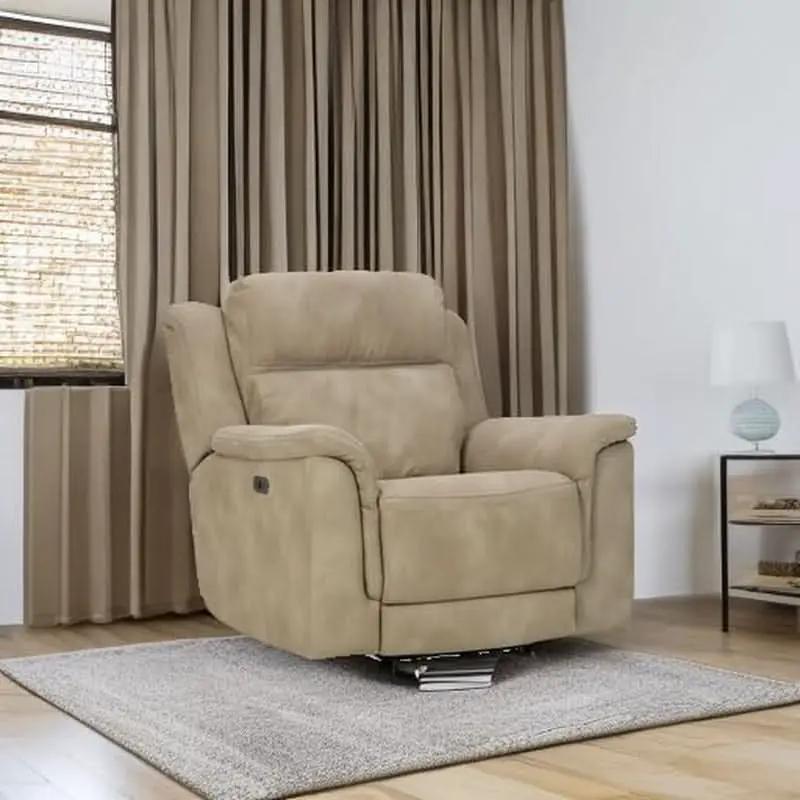 Durapella Power Recliner With Adjustable Headrest Beige from PriceLows™