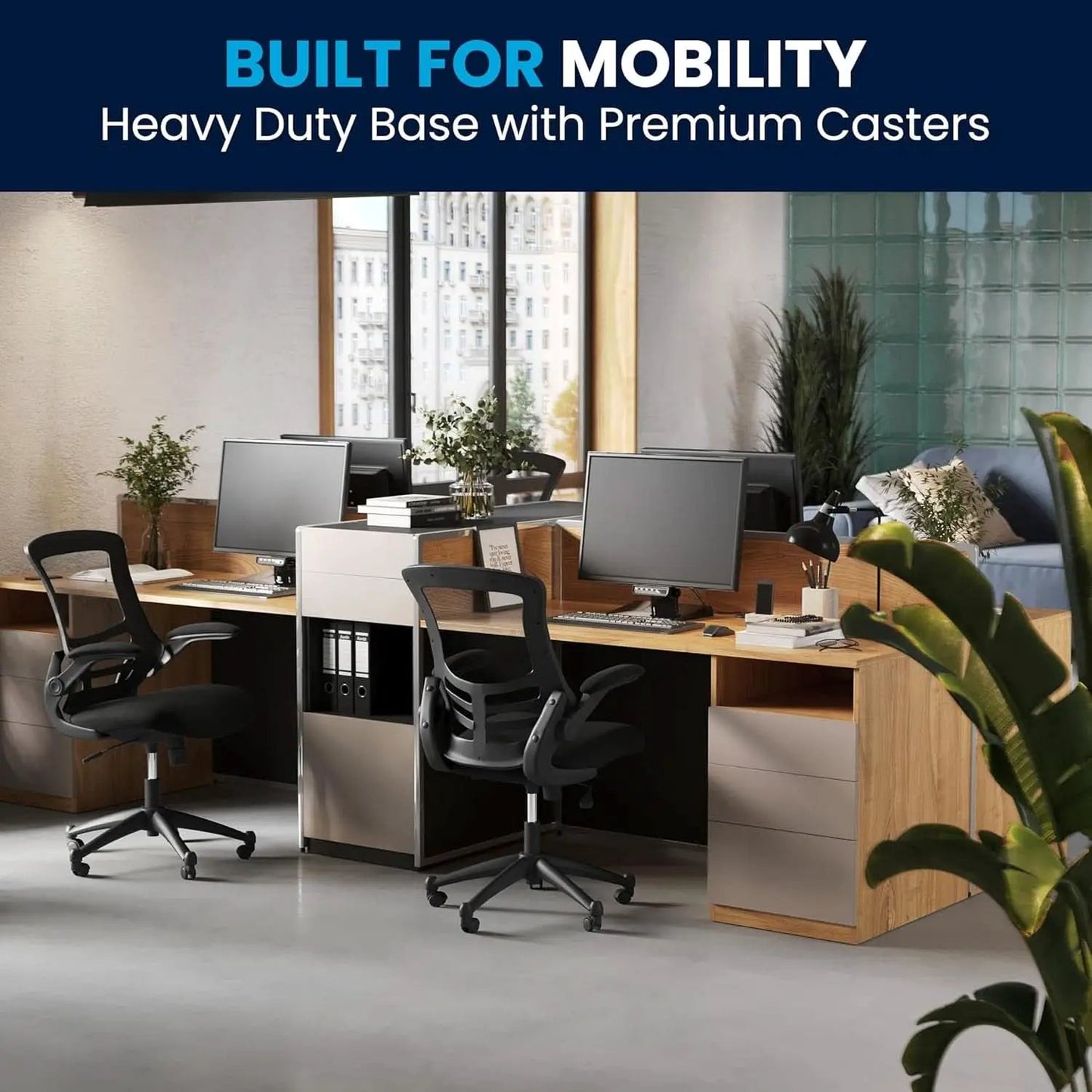 Mid Back Ergonomic Office Chair With Adjustable Height from PriceLows™