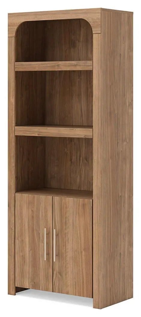 Dovander Display Cabinet | 28.58 x 15.31 x 72.24 in | Walnut Wood & Mdf | Brown