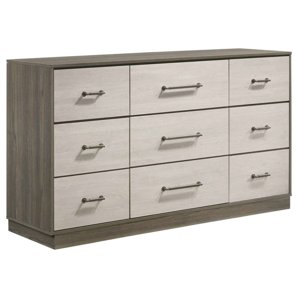 Fenwick 5-piece Eastern King Bedroom Set Grey | 5-Piece Set | Metal & Veneer | Oak