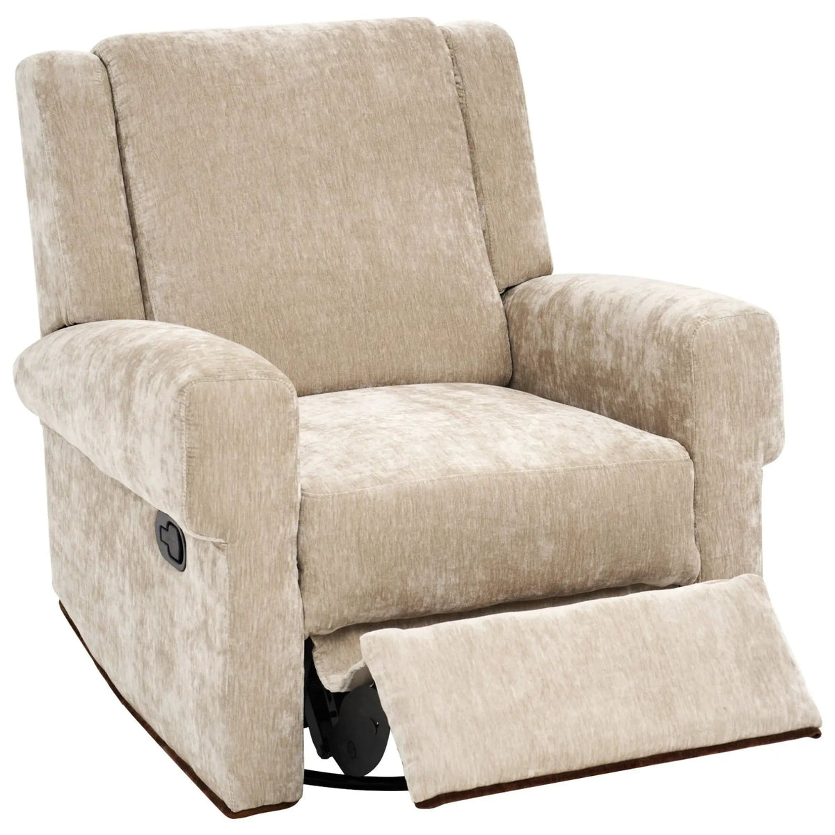 Manual Recliner Chair With Swivel Rocker Function, Dual Recline Angles | 2 Pieces | Iron & Plywood | Living Room