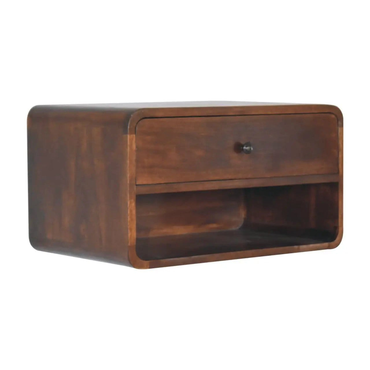 Curve Upper Slot Floating Nightstand | 6 Pieces | Bedroom Furniture | Bedroom