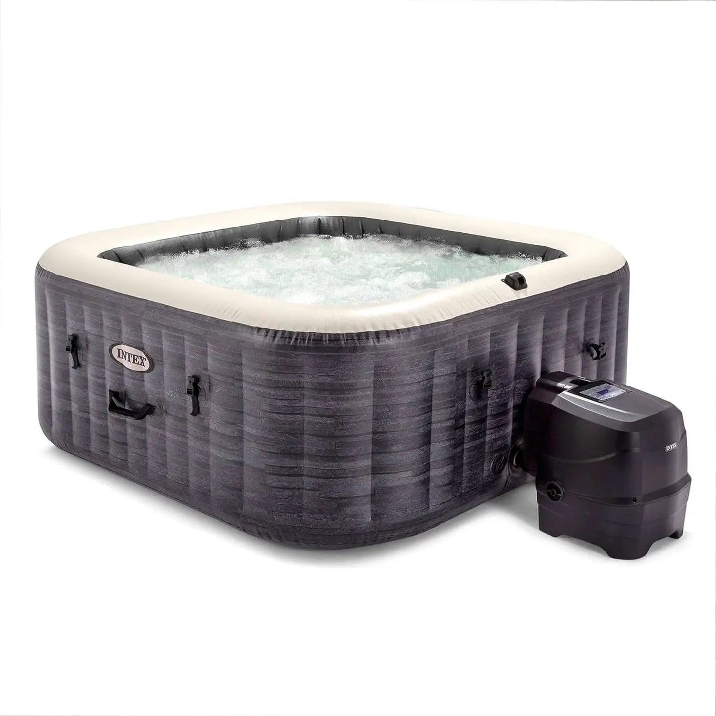 Purespa Plus Greystone 4-Person Inflatable Hot Tub with Jets from PriceLows™