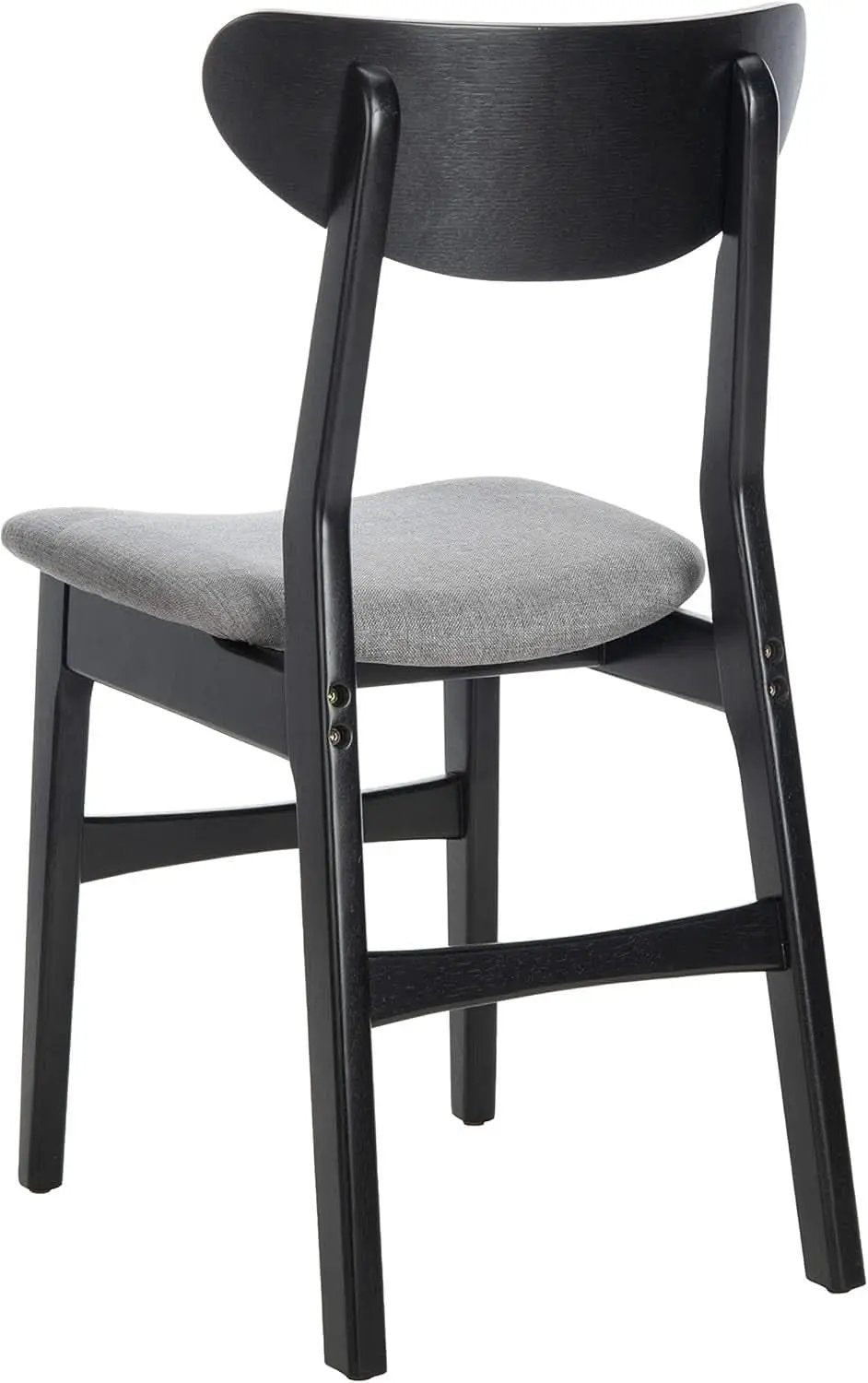 Home Lucca Retro Black And Grey Cushion Dining Chair Set 2 from PriceLows™